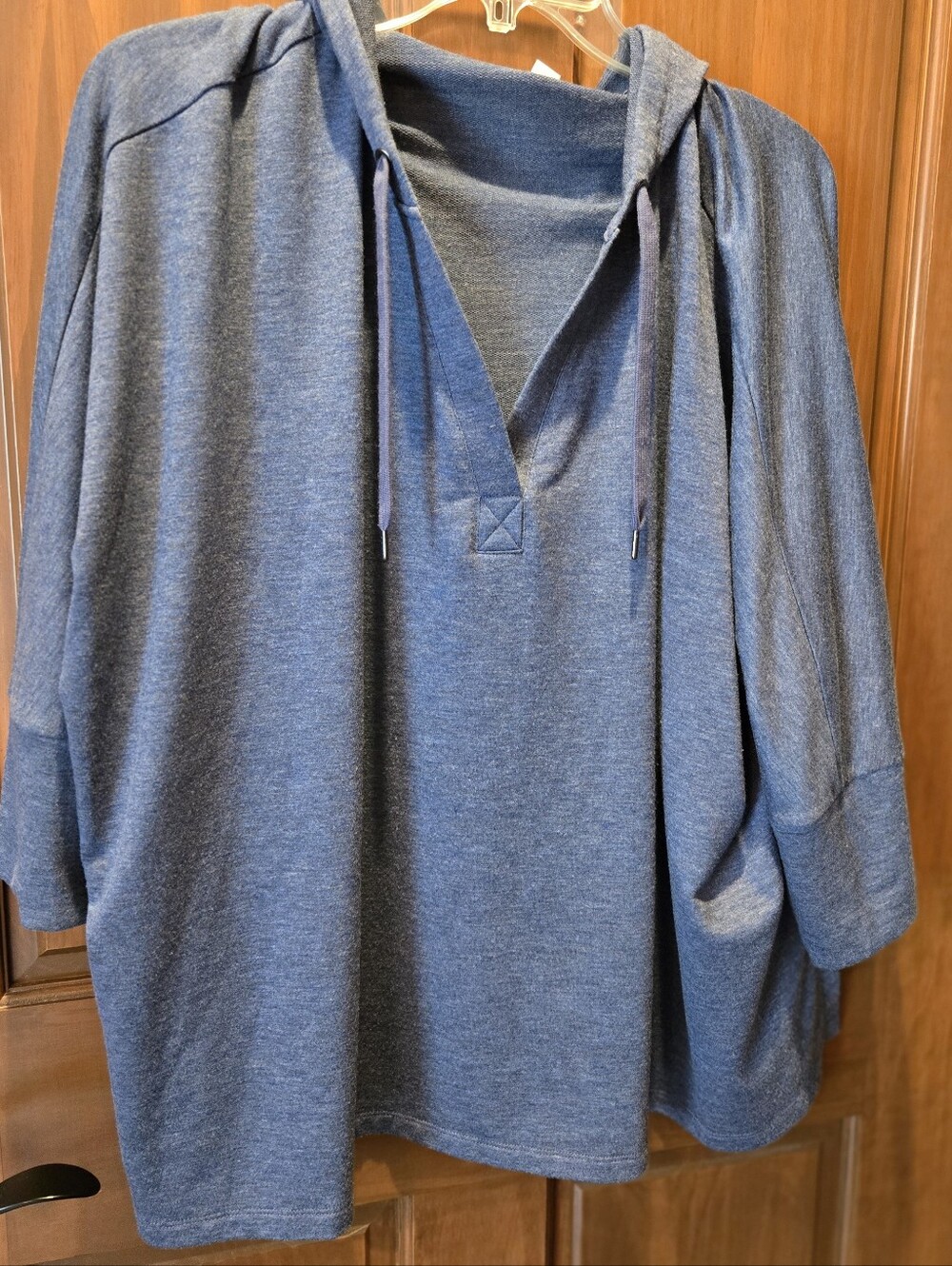 Cozy Lightweight Blue Hooded Pullover